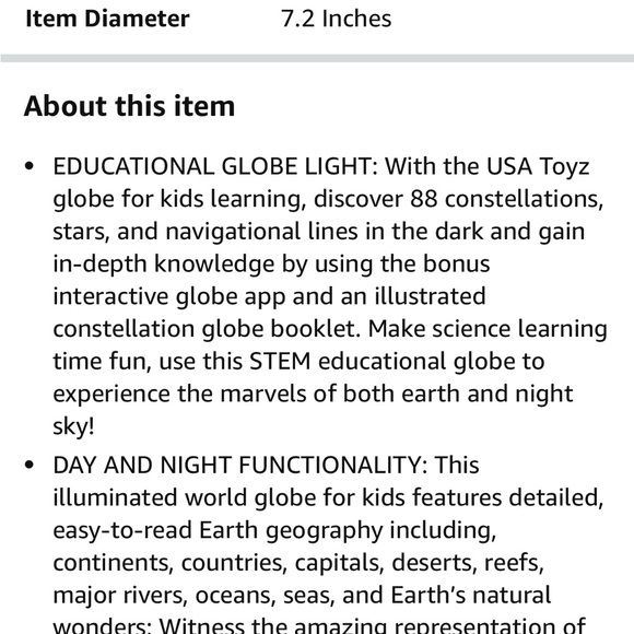 Illuminated Globe with Constellations - Picture 11 of 11